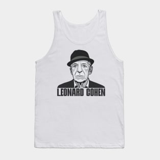 Leonard Cohen Vintage Fan Art Tank Top